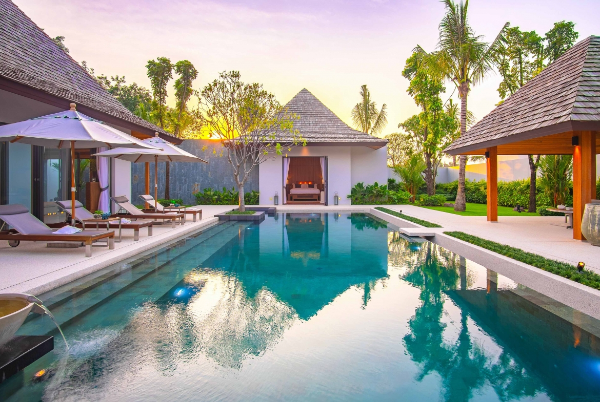 Private pool in tropical Style villa